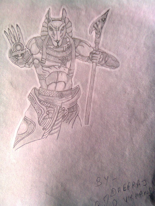 Pencil Sketch of Devil - DesiPainters.com