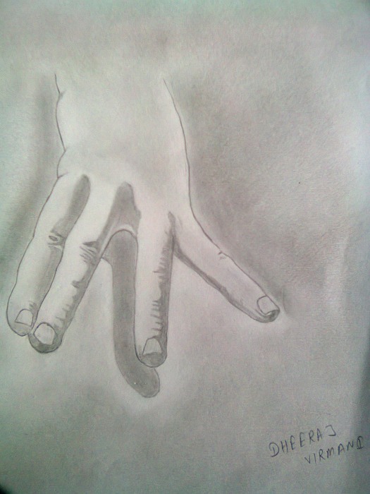 Pencil Sketch of Hand - DesiPainters.com