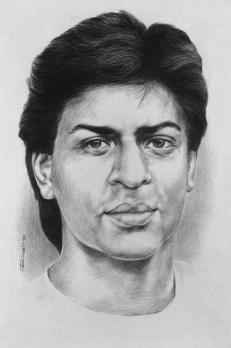 Pencil Sketch of Shahrukh Khan