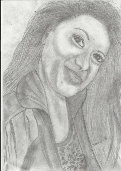 Pencil Sketch of Miss Neha Sahi - DesiPainters.com