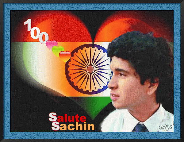 Salute to Sachin Tendulkar. - DesiPainters.com