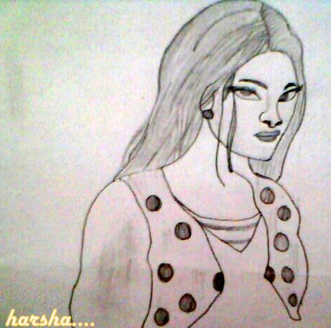 Girl Sketch by Harshita Srivastav - DesiPainters.com