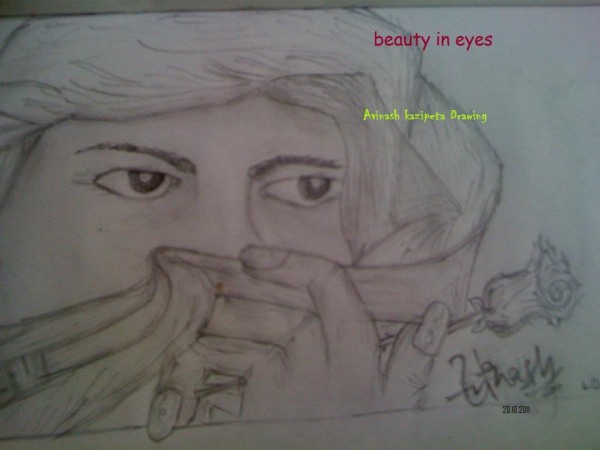Beauty In Eyes - DesiPainters.com