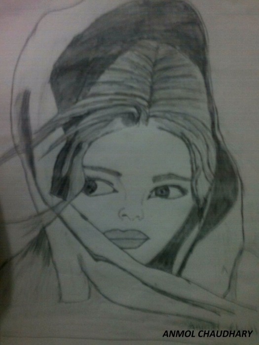 Sketch of A Girl - DesiPainters.com