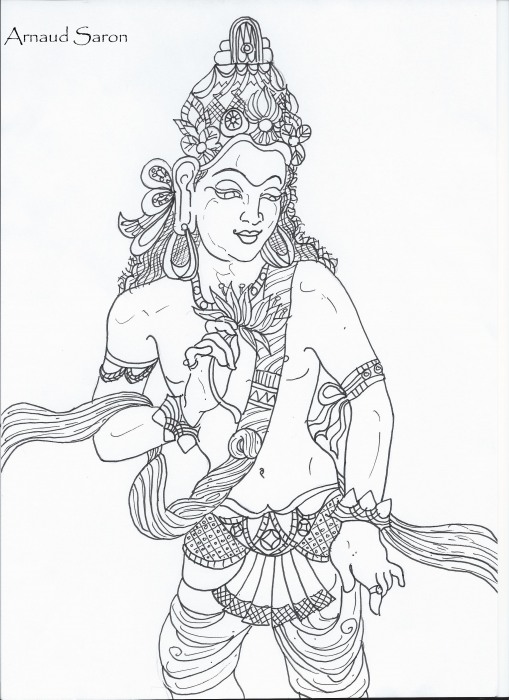 Padmapani, Buddhist Deity - DesiPainters.com