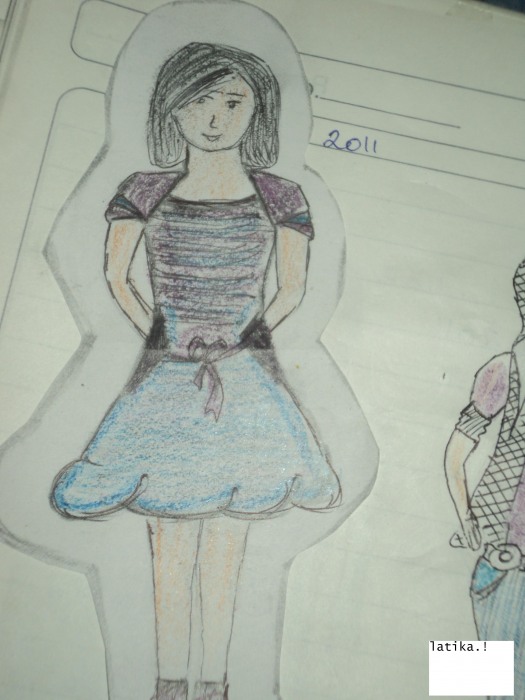 Crayon Drawing of A Girl