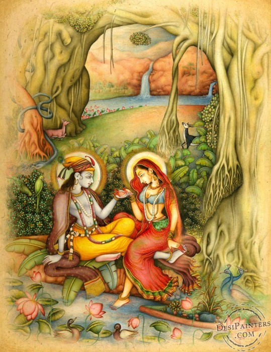 Radha Krishna in Trance - DesiPainters.com