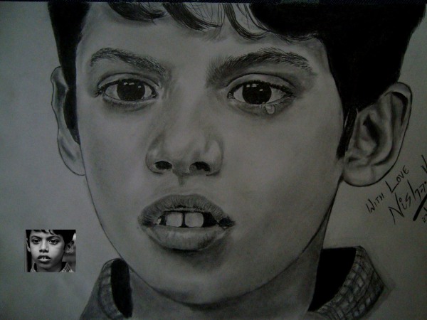 Pencil Sketch of Ishan Awasthi - DesiPainters.com