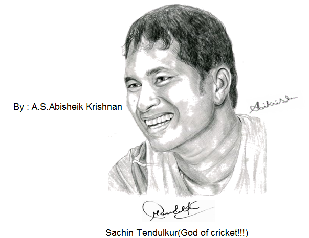 Sachin Tendulkar Sketch 