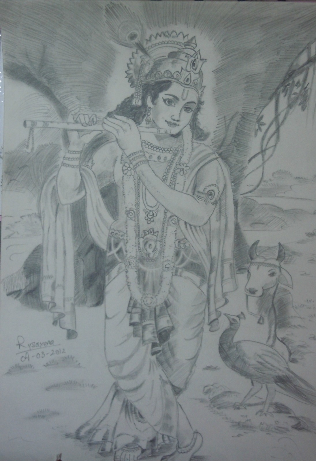 Shri Krishna, krishna drawing HD phone wallpaper | Pxfuel-kimdongho.edu.vn