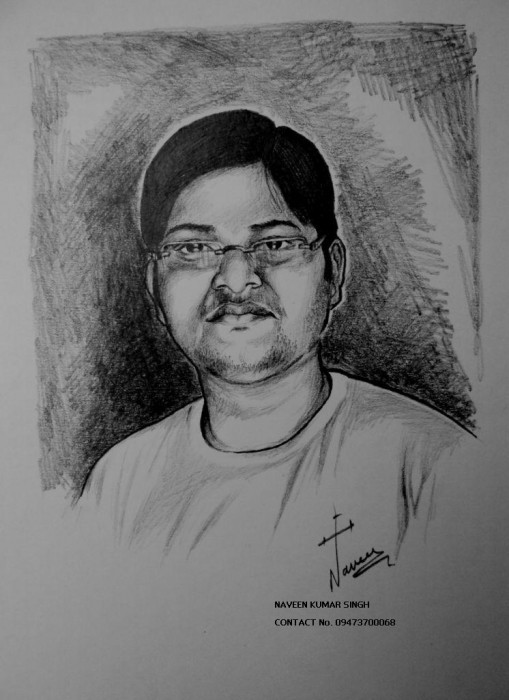Naveen Kumar Singh – Self Sketch - DesiPainters.com