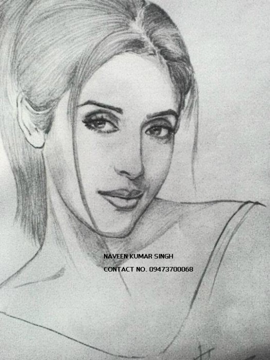 Pencil Sketch of Asin - DesiPainters.com