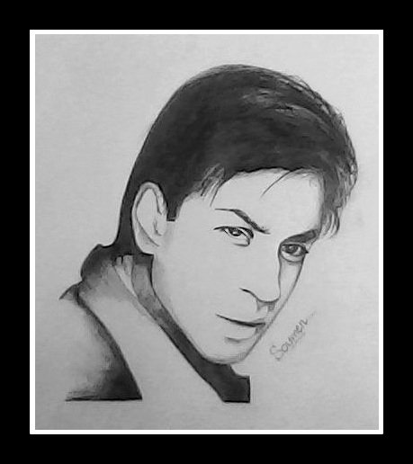 Shahrukh Khan Pencil Sketch - DesiPainters.com