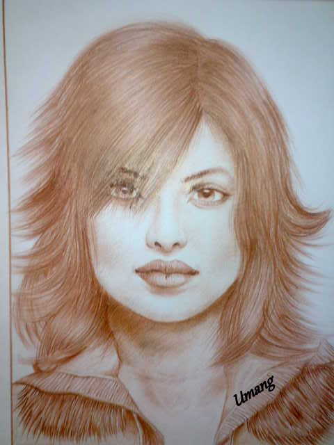 Girl Sketch By Umang