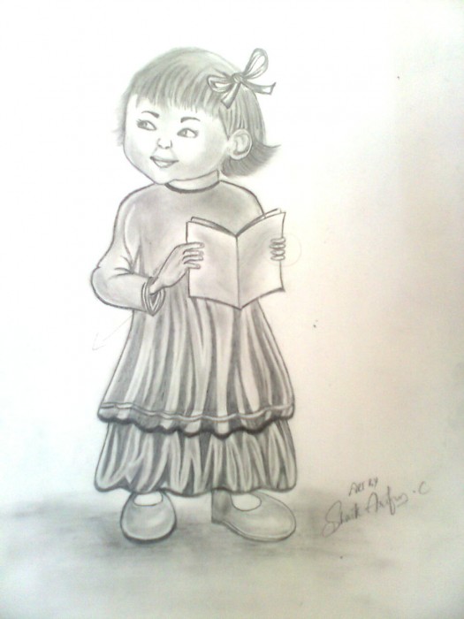 Innocent Baby Pencil Sketch