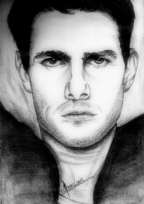 Tom Cruise Sketch - DesiPainters.com