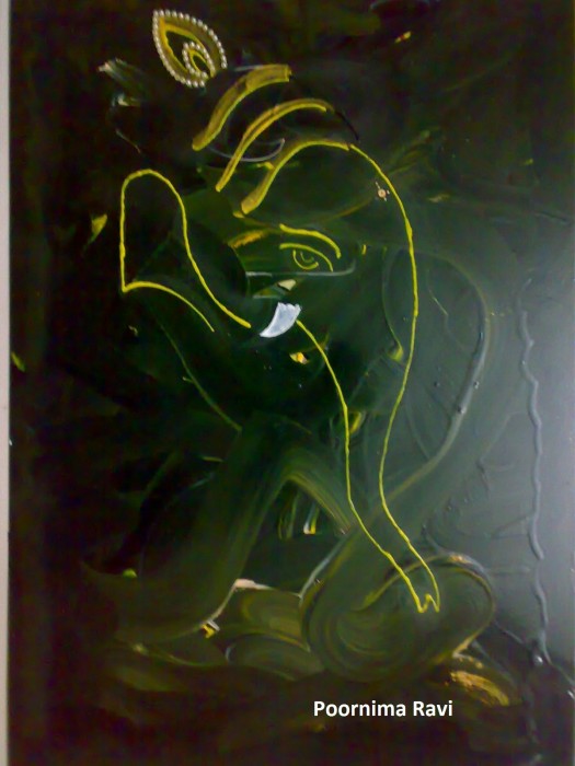 Ganesha ji Acryl Painting - DesiPainters.com
