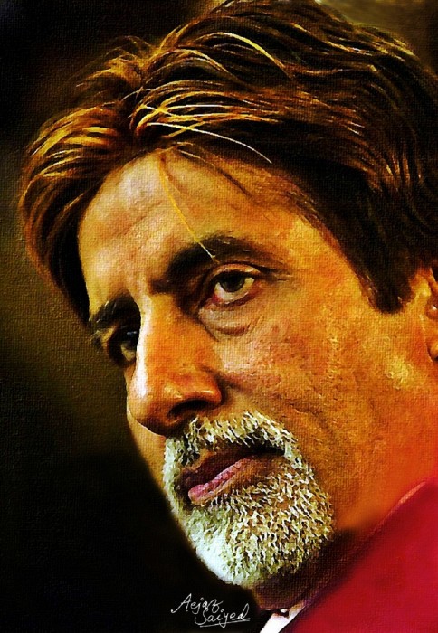 Amitabh Bachchan Digital Painting By Aejaz Saiyed