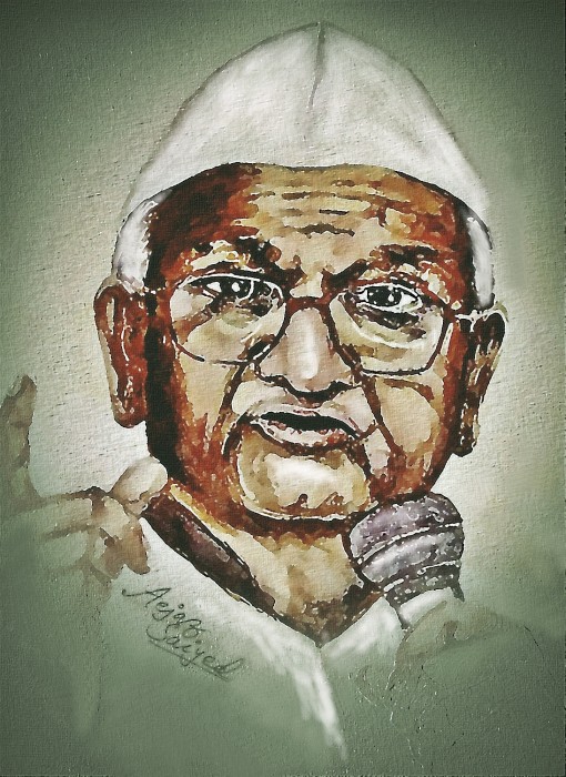 Anna Hazare Digital Painting - DesiPainters.com