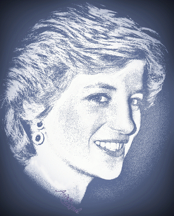 Beautiful Princess Diana Digital Painting
