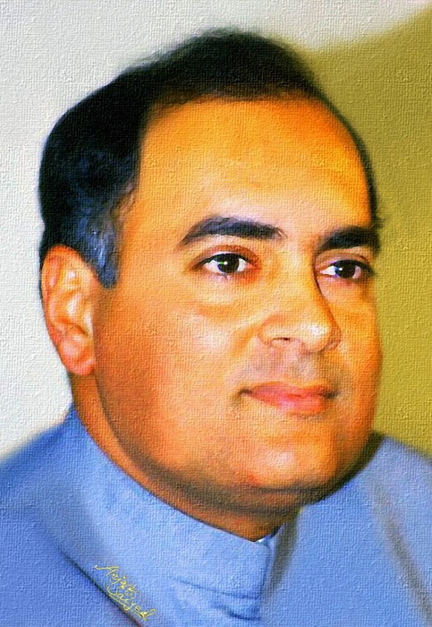 Tribute to Rajiv Gandhi(Former Prime Minister of India) - DesiPainters.com