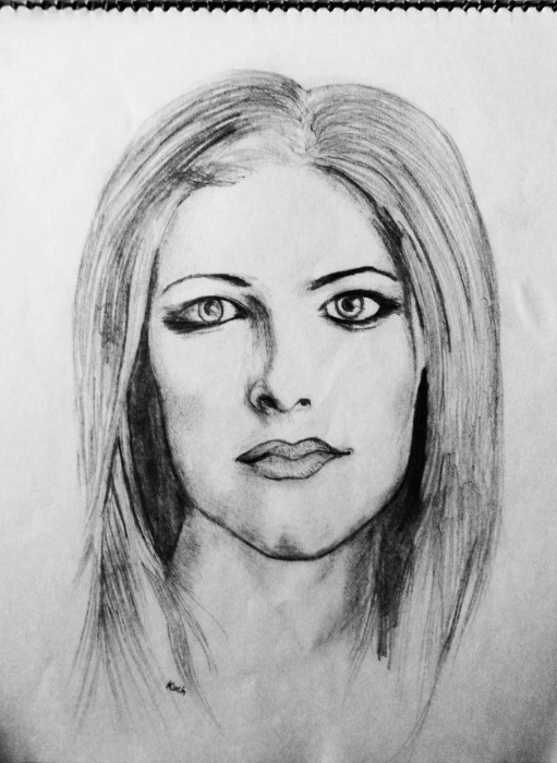 Pencil Sketch of A Model - DesiPainters.com