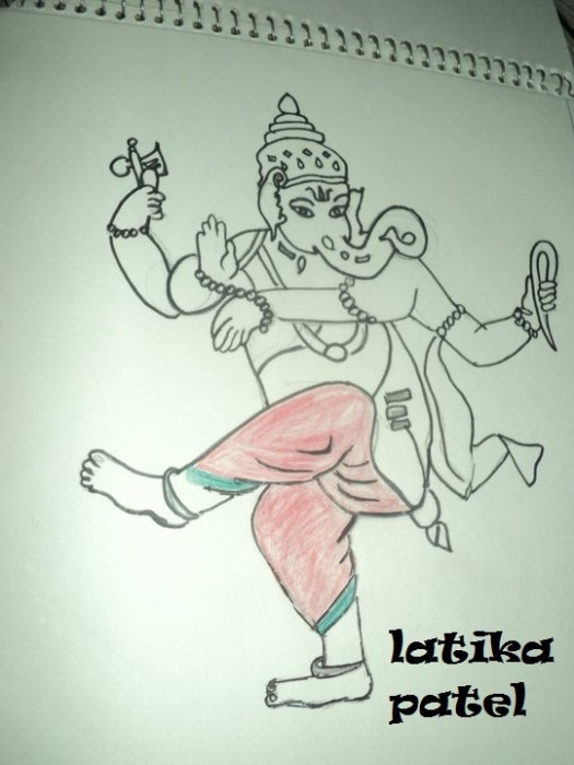 Shri Ganesha Sketch By Latika Patel - DesiPainters.com