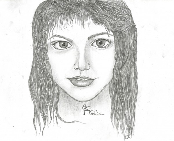 Pencil Sketch Of A Girl - DesiPainters.com