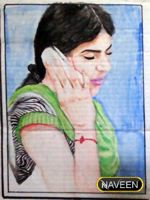 Oil Paiting Of A Girl