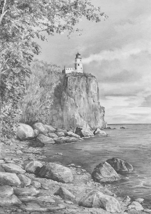 Mind-Blowing Pencil Shading Landscapes Sketch - DesiPainters.com