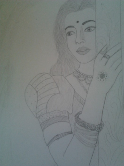 Sad Girl Pencil Sketch By Radhi