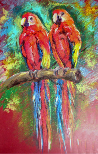Lovable Pastel Painting By Rakesh Deb - DesiPainters.com