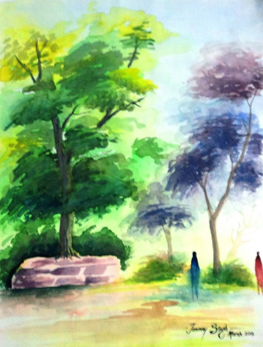 Lovely Watercolor Painting By Tanmay Singh