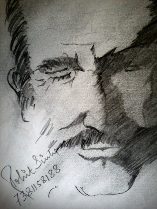 Pencil Sketch Of A Man - DesiPainters.com