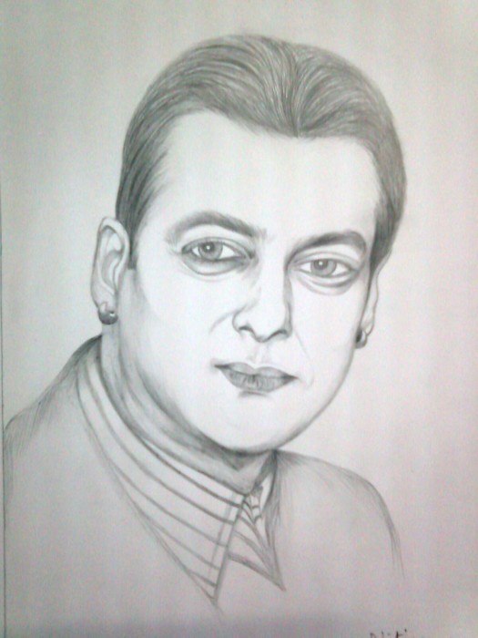 Pencil Sketch Of Actor Salman Khan - DesiPainters.com