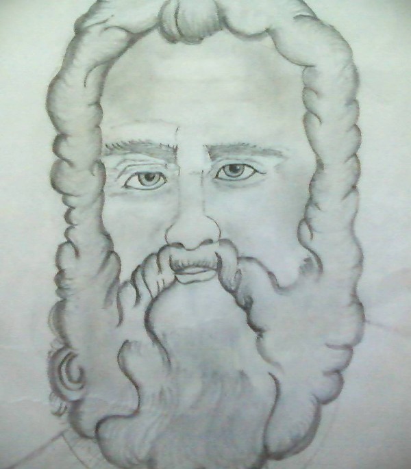 Pencil Sketch Of A Greek Poet Homer - DesiPainters.com