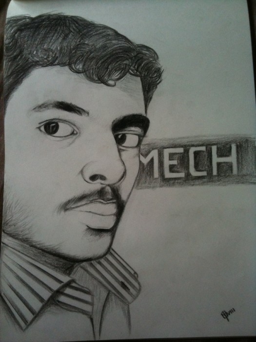 Pencil Sketch Of A Man - DesiPainters.com