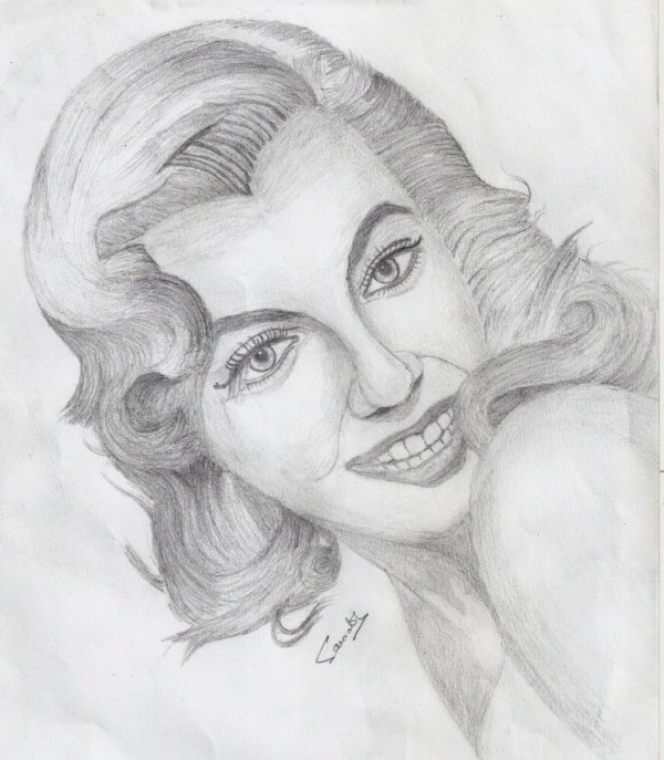 Pencil Sketch Of Hollywood Actress Marilyn Monroe