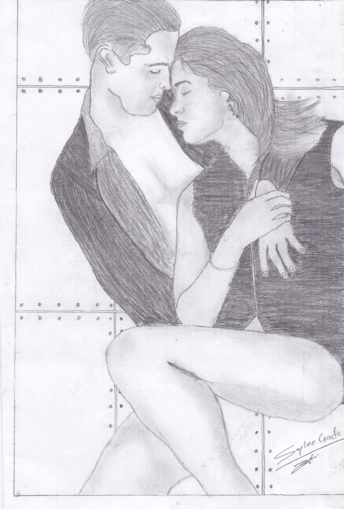 Handmade Couple Pencil Sketch From Photo | Only at Just In Canvas