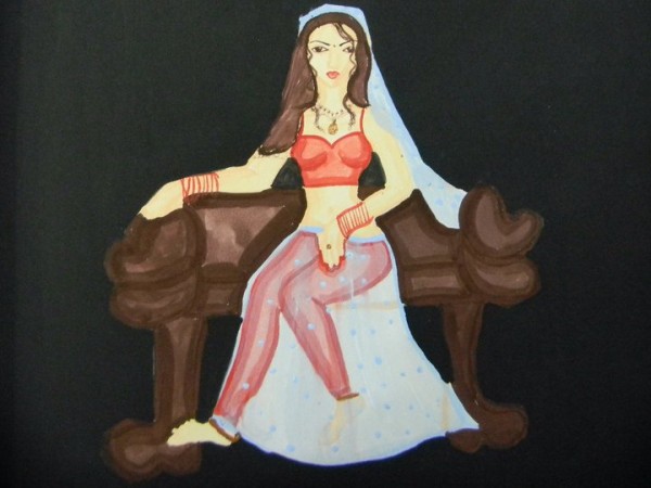 Watercolor Painting Of A Princess