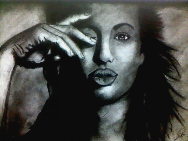 Sketch Of Hollywood Actress Angelina Jolie