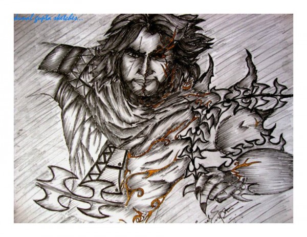 Warrior Sketch By Kunal Gupta
