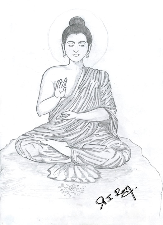 buddha sketch Drawing by Parth Garg | Saatchi Art-sonthuy.vn