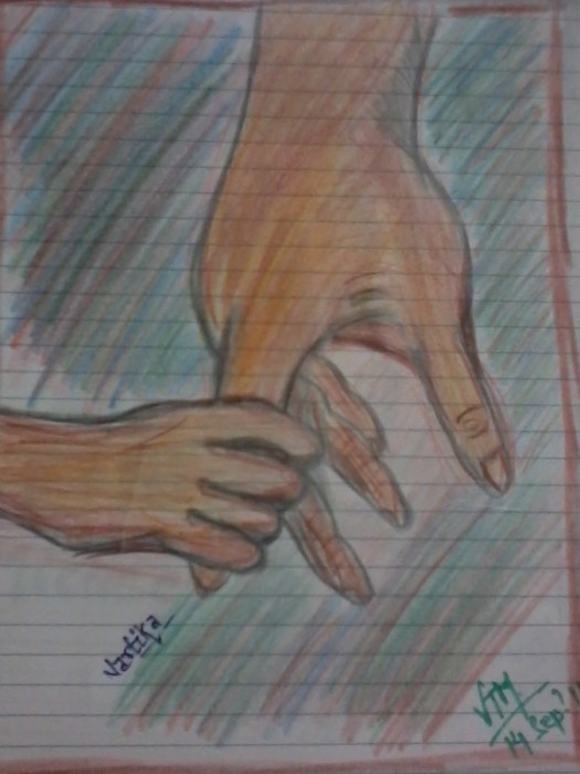 Sketch Of Hands - DesiPainters.com