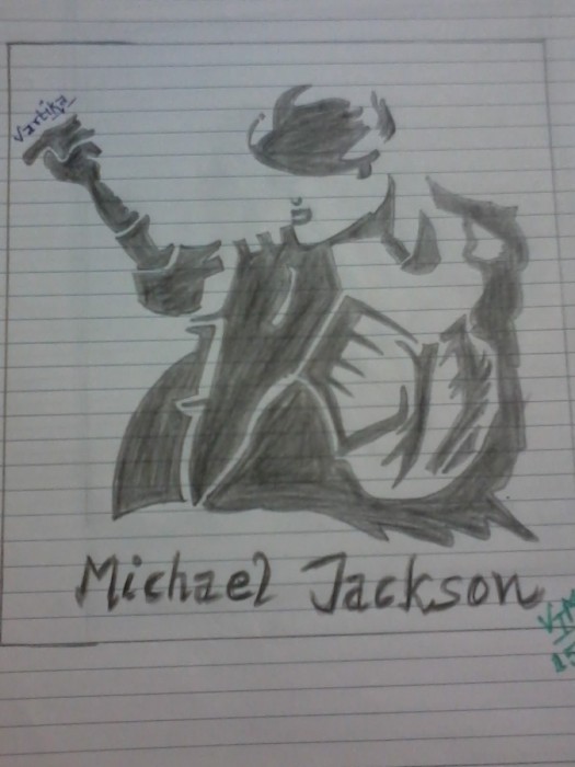 Charcoal Sketch Of Michael Jackson - DesiPainters.com