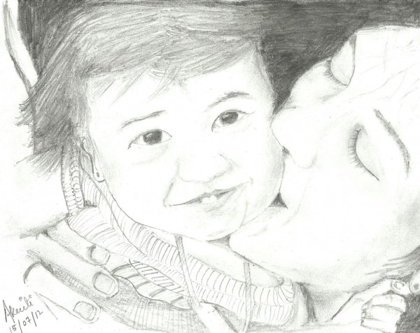 Lovable Pencil Sketch By Akriti