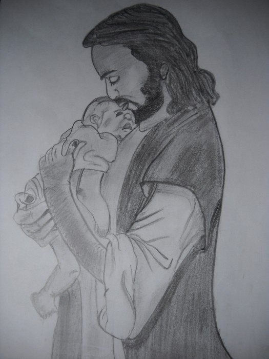 Pencil Sketch Of Jesus Christ - DesiPainters.com