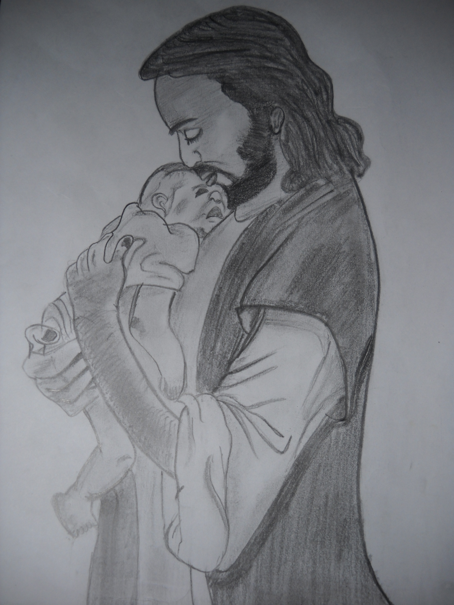 jesus on the cross pencil drawings