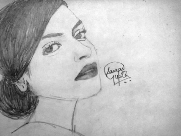 Sketch Of Bollywood Actress Deepika Padukone - DesiPainters.com