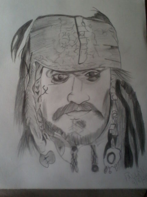 Pencil Sketch Of Johnny Depp